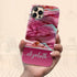 Alcohol Ink Patterns Custom Name iPhone Case